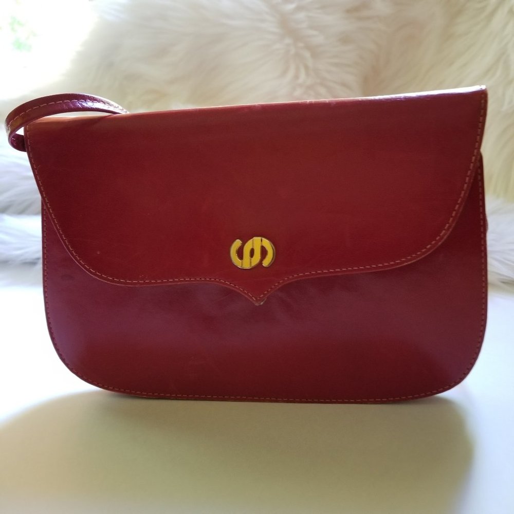 Vintage Charles Jourdan Paris Small Red Bag
